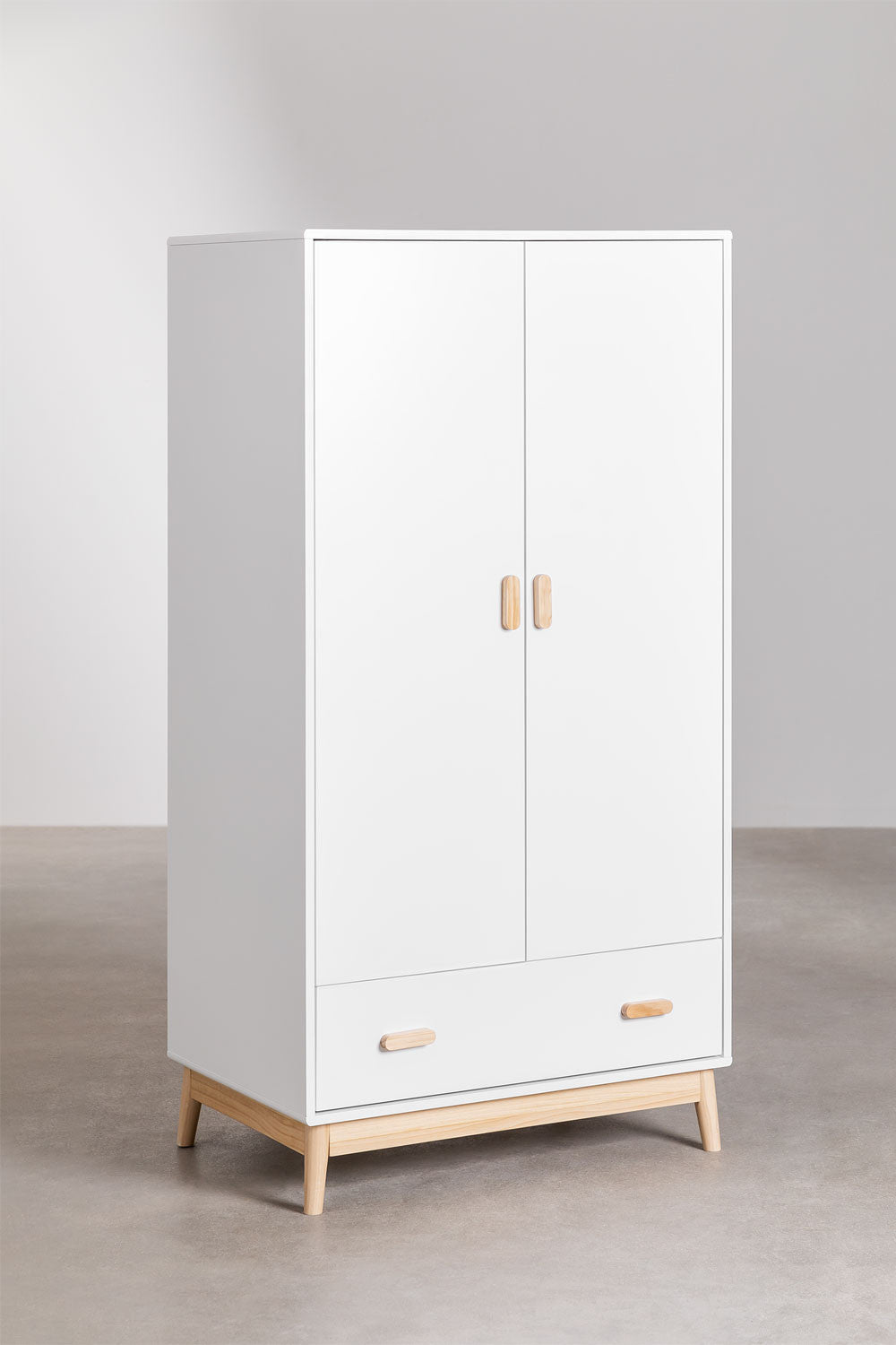 Armoire avec tiroir en MDF et bois de pin Tom Kids