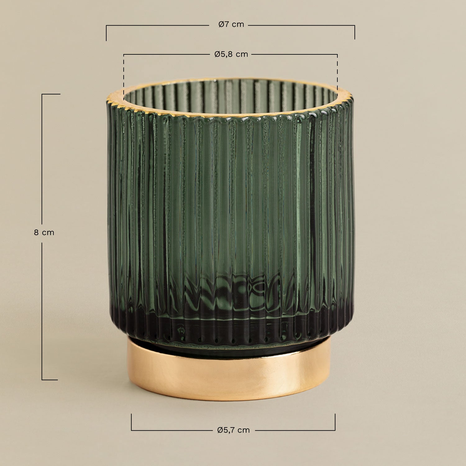 Porte-bougie en verre July