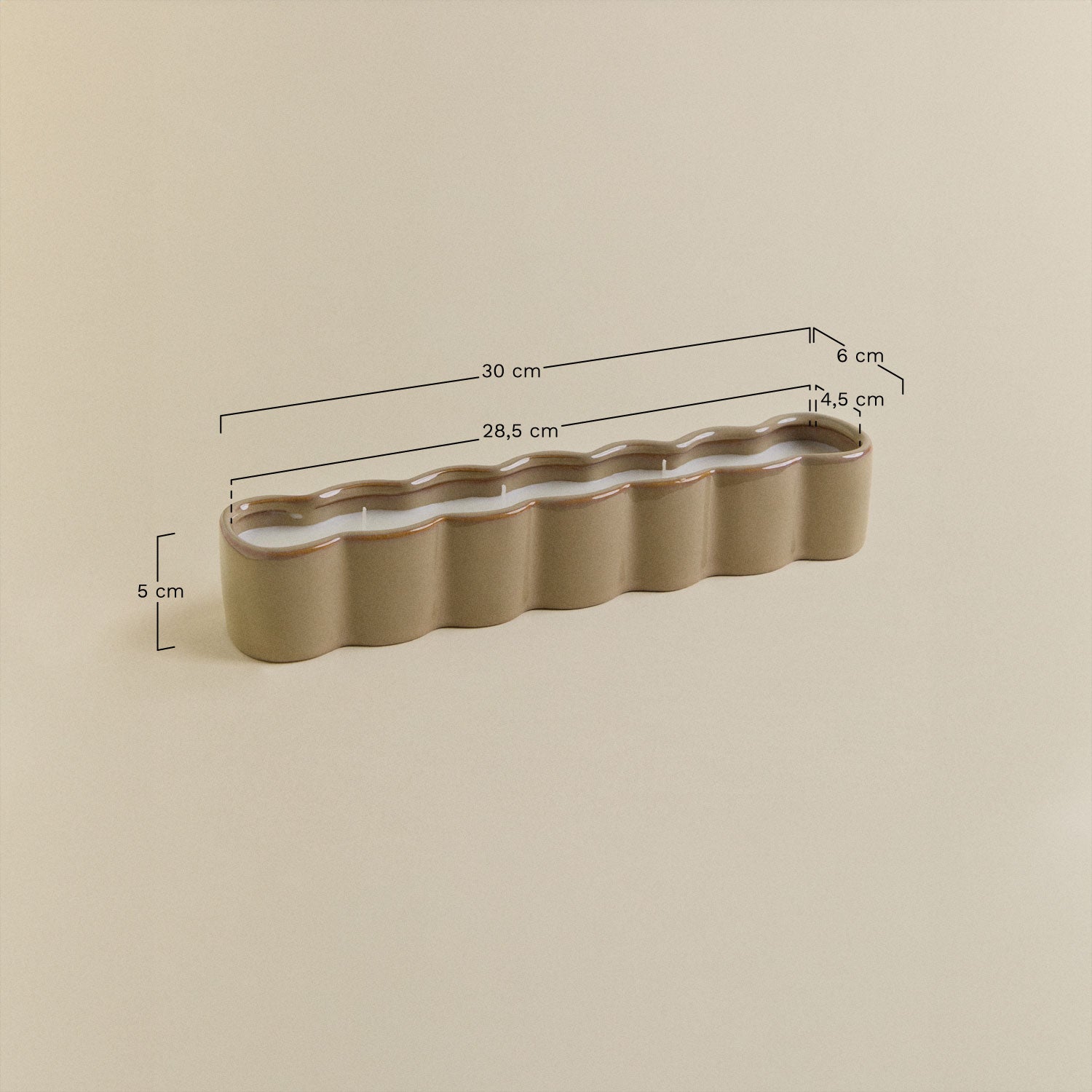 Bougie décorative en céramique Tuindy