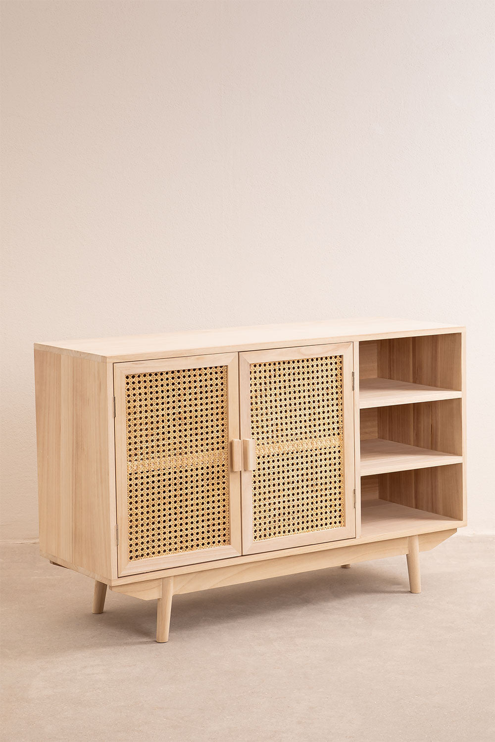 Buffet 100x40 cm en bois avec 2 étagères Ralik