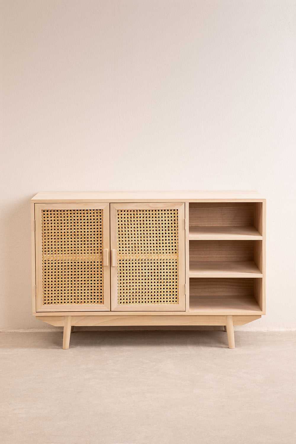 Buffet 100x40 cm en bois avec 2 étagères Ralik