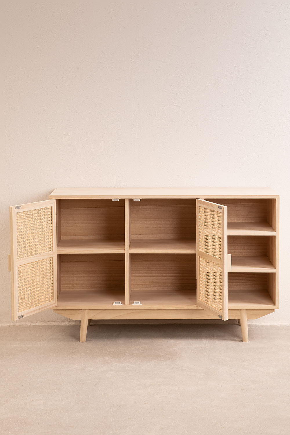 Buffet 100x40 cm en bois avec 2 étagères Ralik