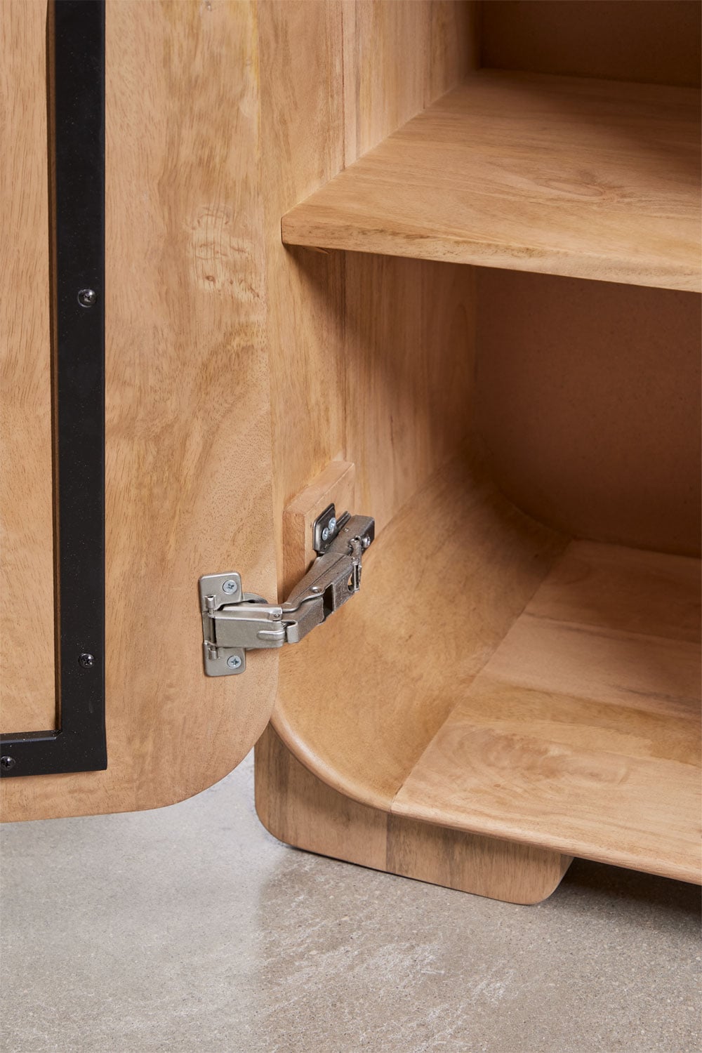 Buffet 160x45 cm en bois de manguier et pierre naturelle Kivalina