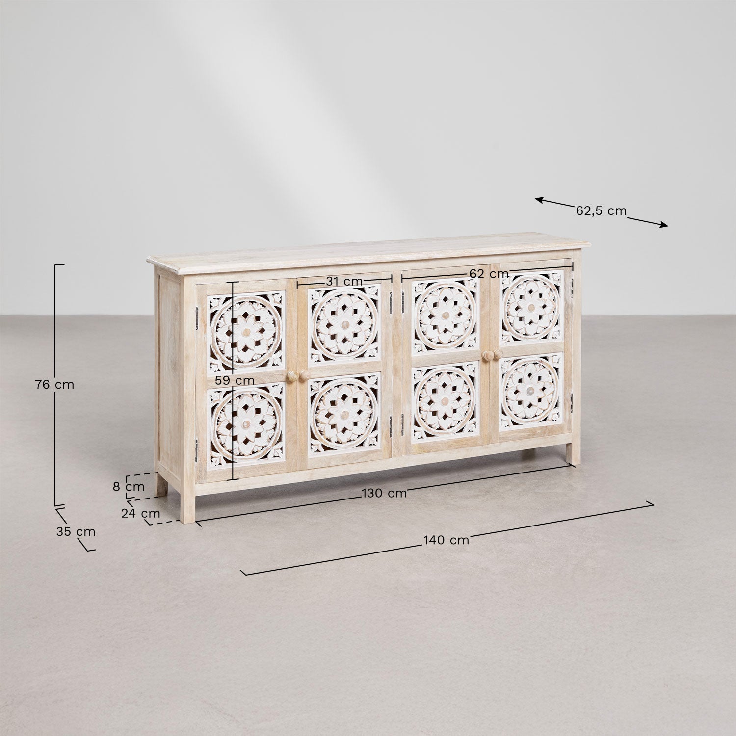 Buffet en bois de manguier Ardel