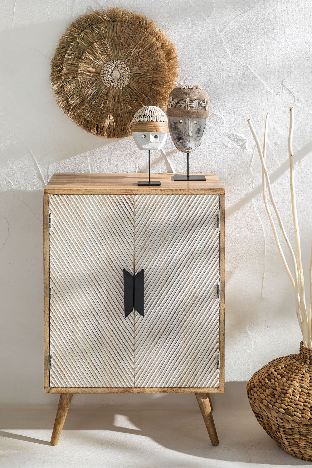 Buffet 55x35 cm en bois de manguier Souma