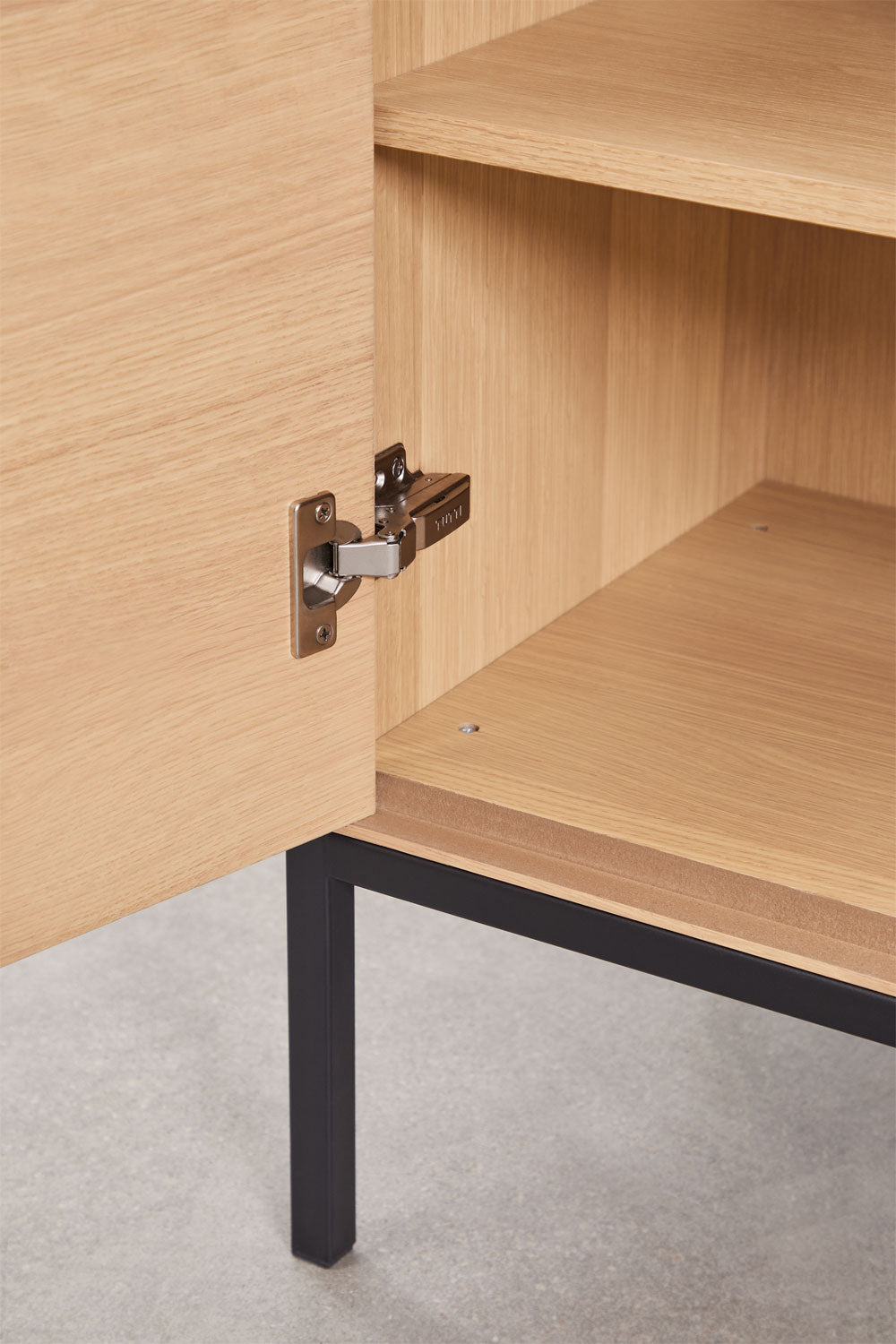 Buffet rectangulaire 120x40 cm en MDF et placage chêne Bromley