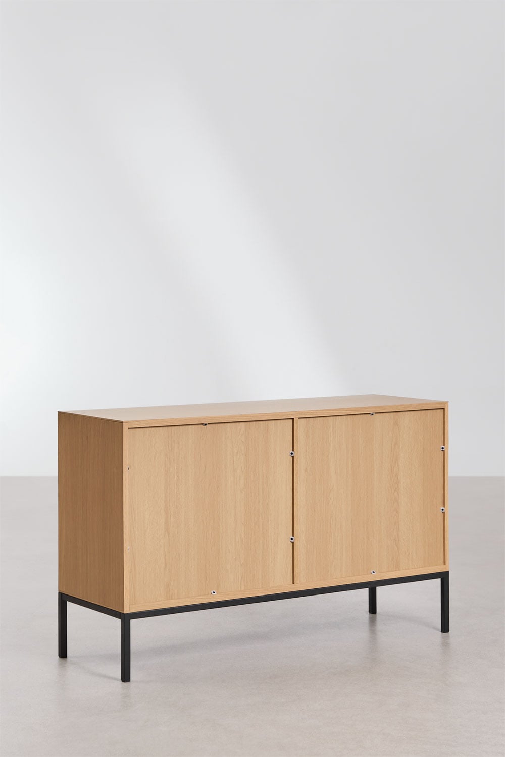 Buffet rectangulaire 120x40 cm en MDF et placage chêne Bromley
