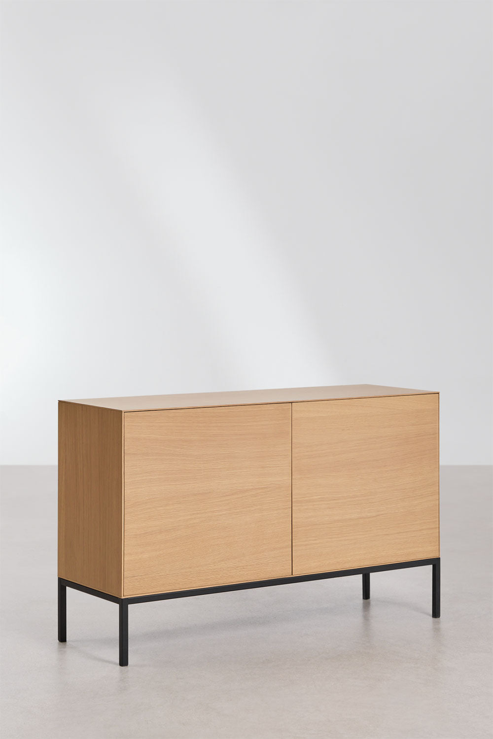 Buffet rectangulaire 120x40 cm en MDF et placage chêne Bromley