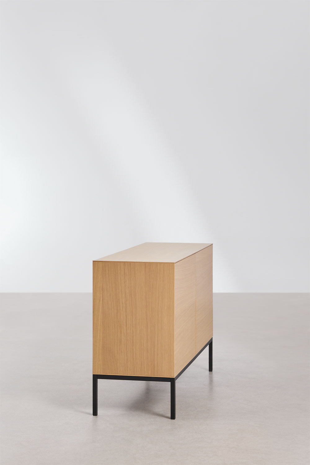 Buffet rectangulaire 120x40 cm en MDF et placage chêne Bromley
