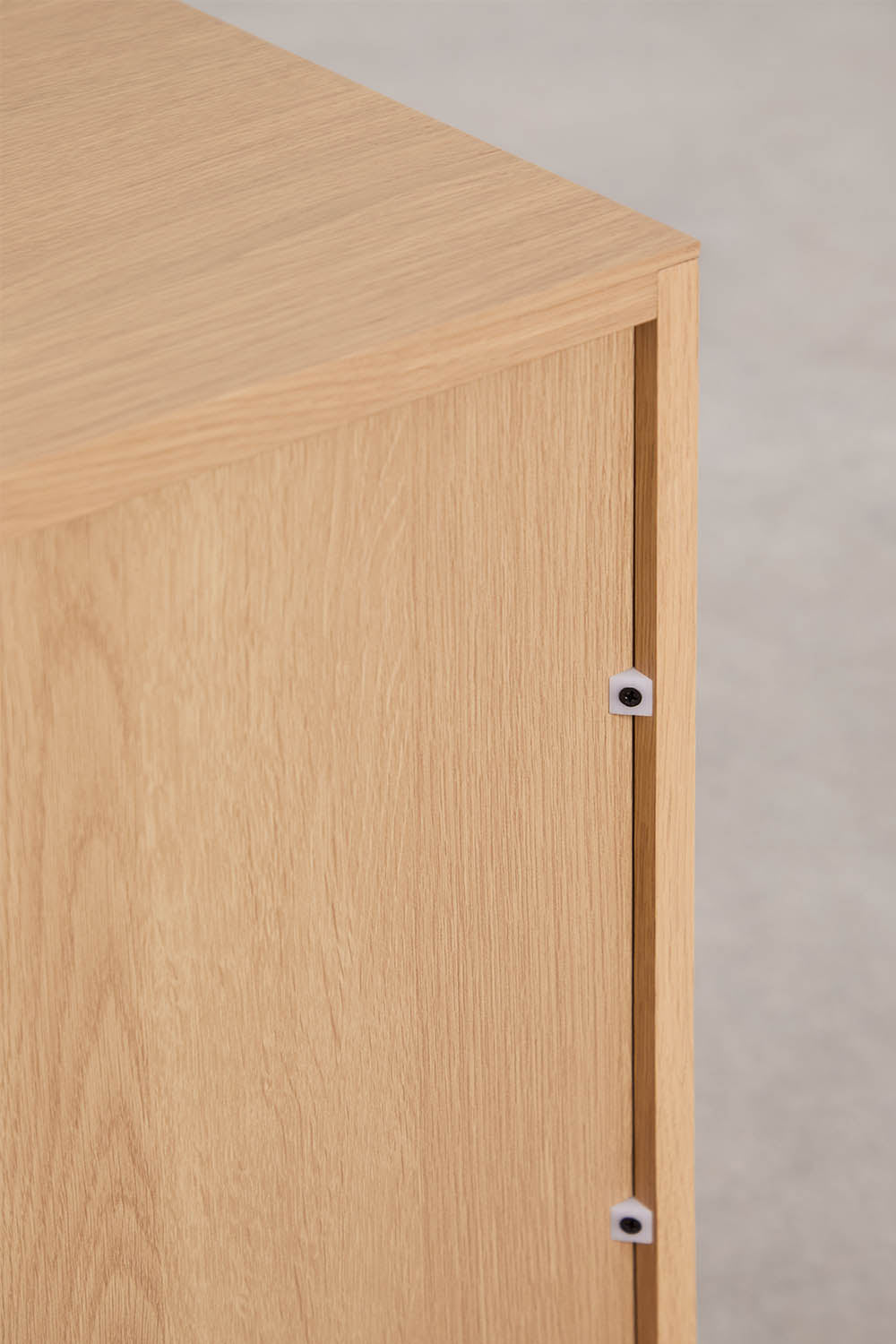 Buffet rectangulaire 120x40 cm en MDF et placage chêne Bromley
