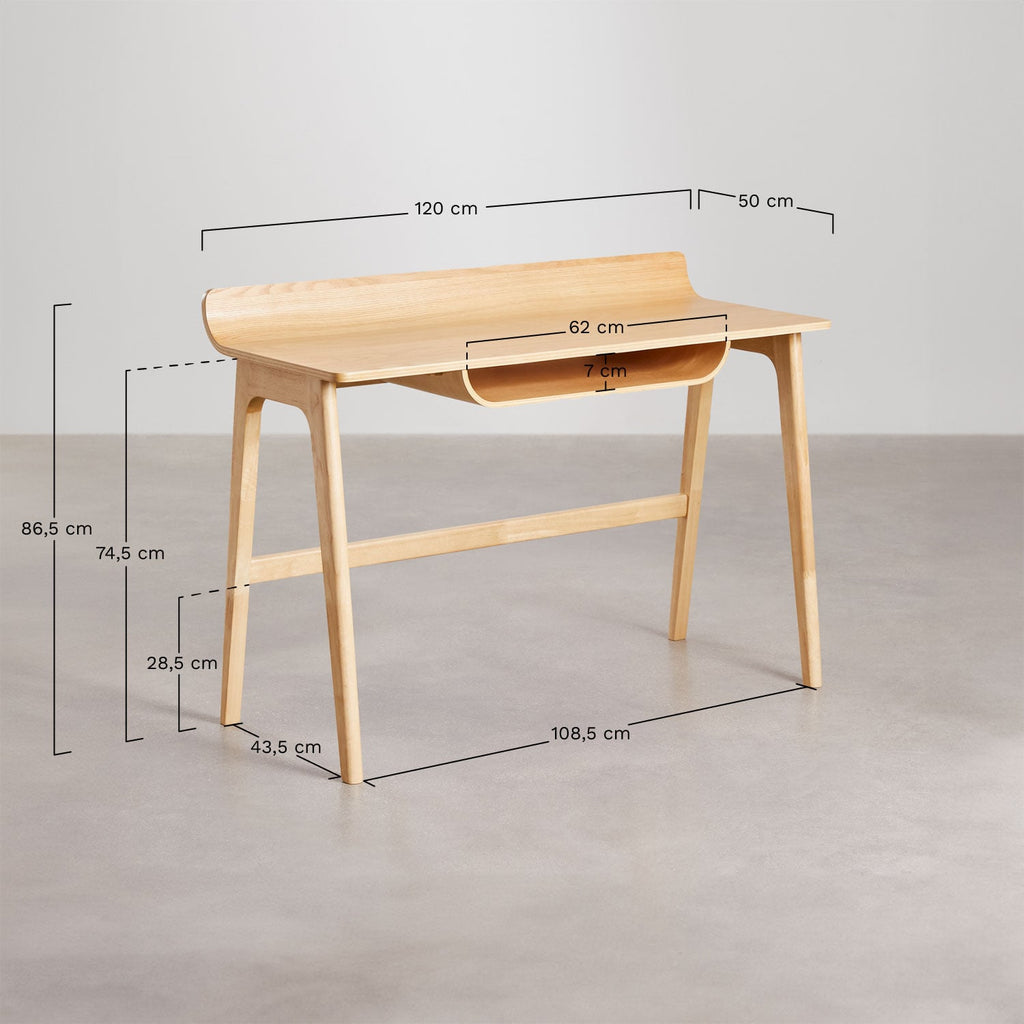 Bureau en bois Colman 120x50 cm