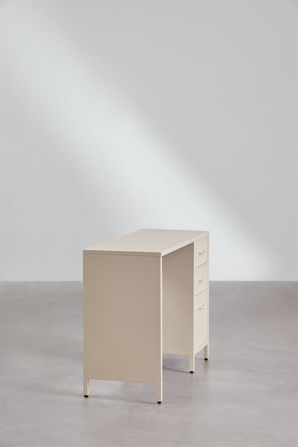 Bureau 100x40 cm en acier avec tiroirs Janine