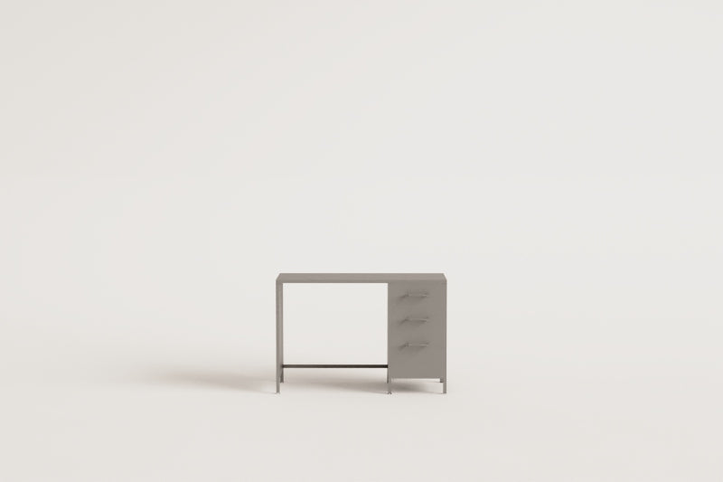 Bureau 100x40 cm en acier avec tiroirs Janine