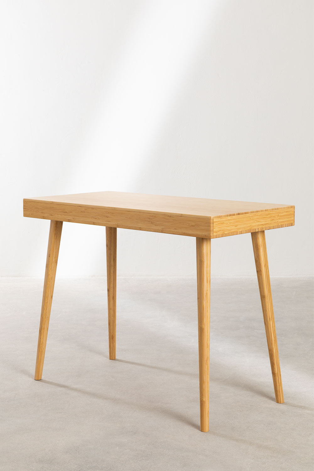 Bureau 100x50 cm en bambou avec tiroirs Takeo