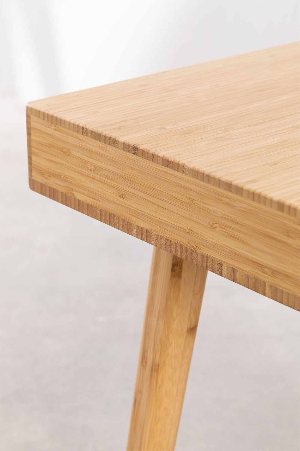 Bureau 100x50 cm en bambou avec tiroirs Takeo