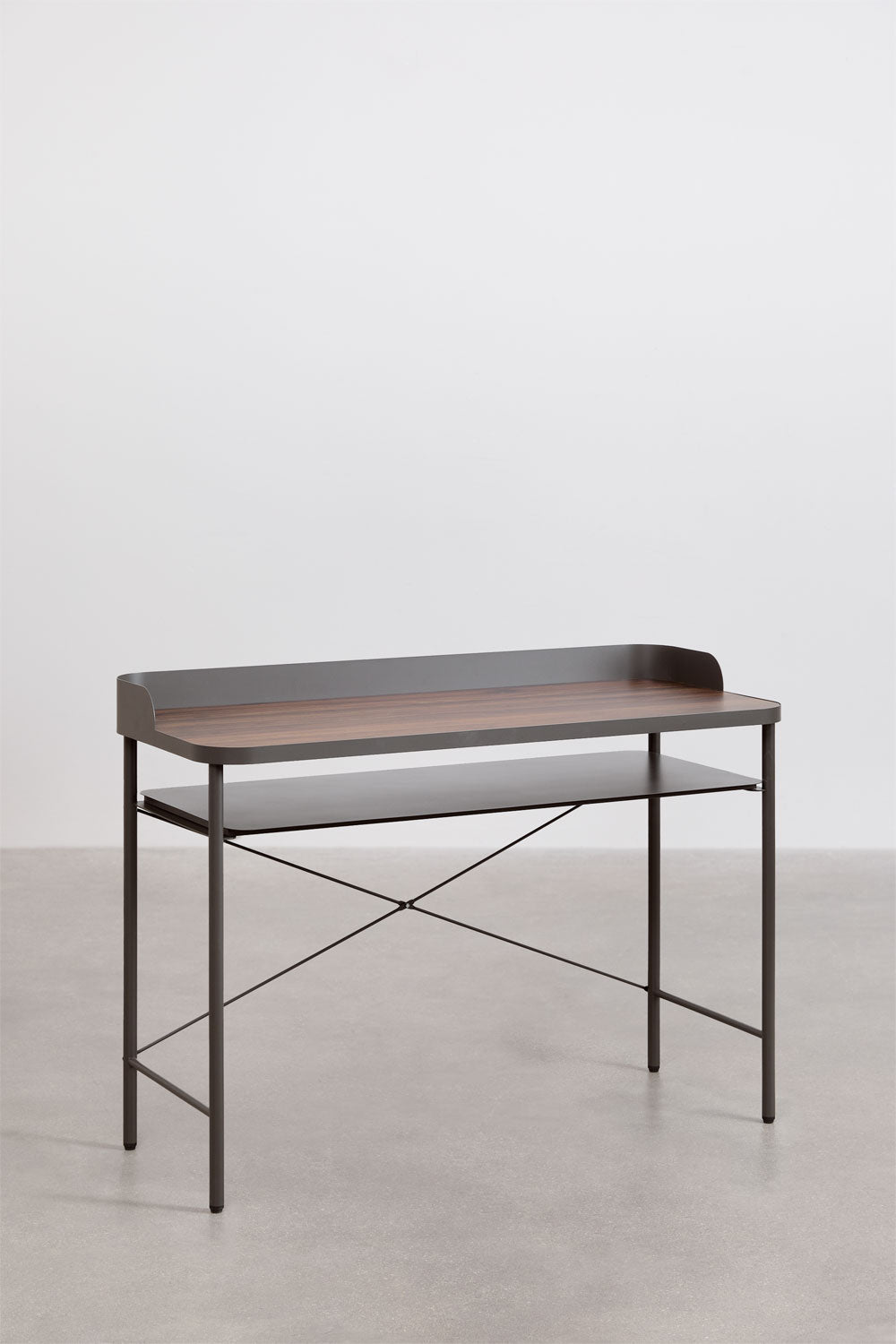 Bureau 120x50 cm en acier et MDF Kerobert