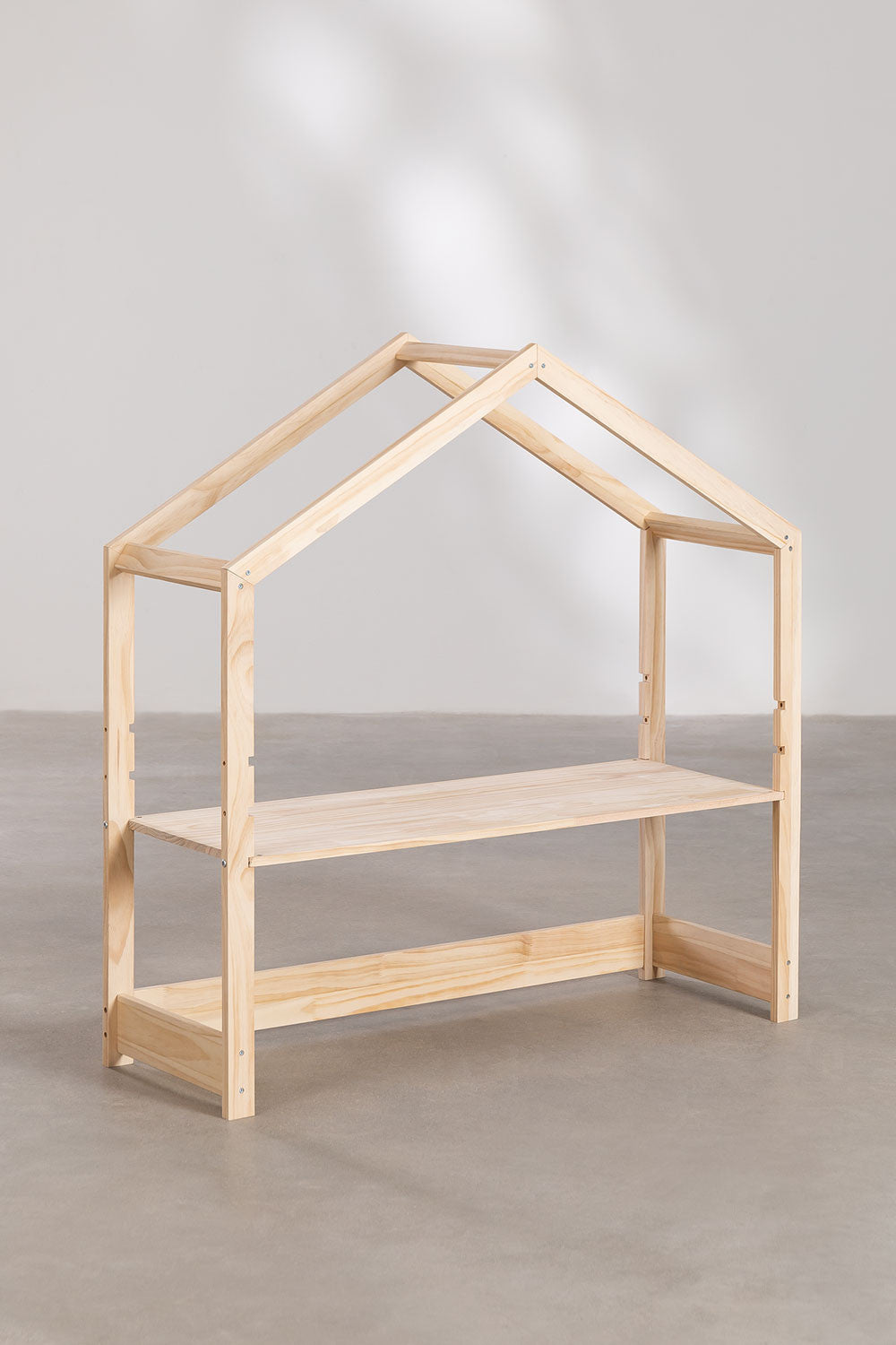 Bureau réglable en hauteur en bois de pin Estudi Kids