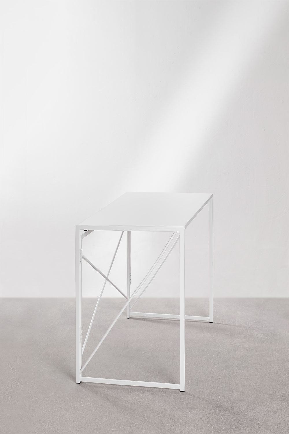 Bureau rectangulaire pliant 100x50 cm en MDF et métal Andra