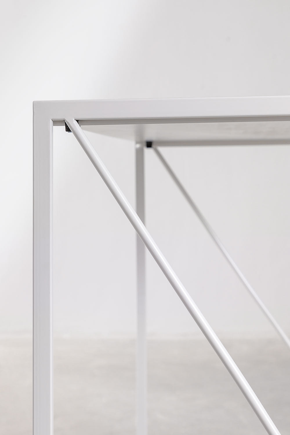 Bureau rectangulaire pliant 100x50 cm en MDF et métal Andra