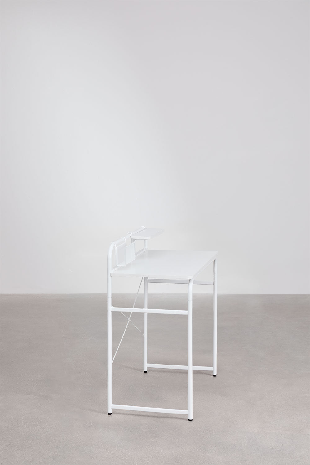 Bureau 100x45 cm en acier et bois Sibila