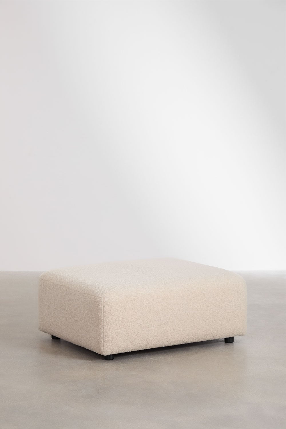 Canapé d'angle modulaire 5 pièces avec pouf Fogler
