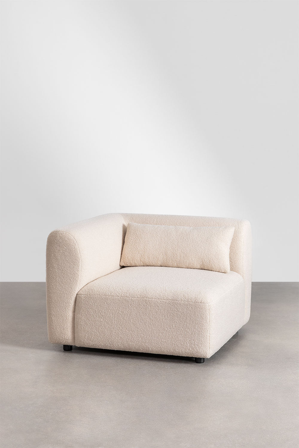 Canapé d'angle modulaire 5 pièces avec pouf Fogler