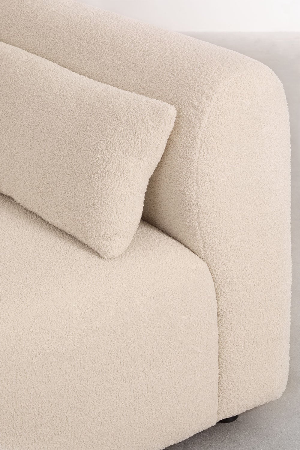 Canapé d'angle modulaire 5 pièces avec pouf Fogler