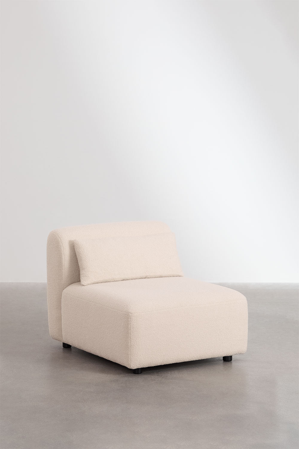 Canapé d'angle modulaire 5 pièces avec pouf Fogler