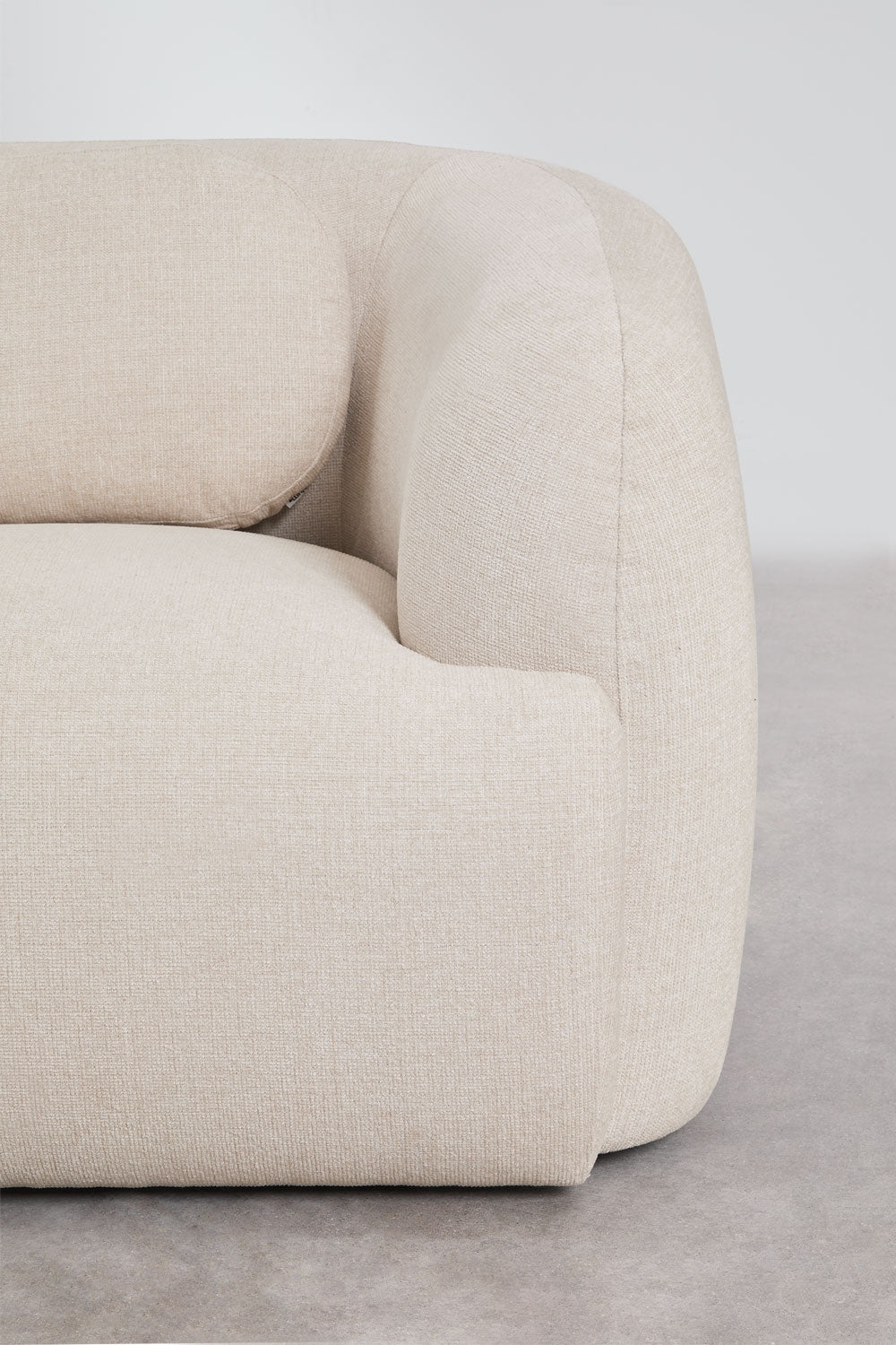 Canapé modulaire avec méridienne gauche 3 pièces en chenille Coquette