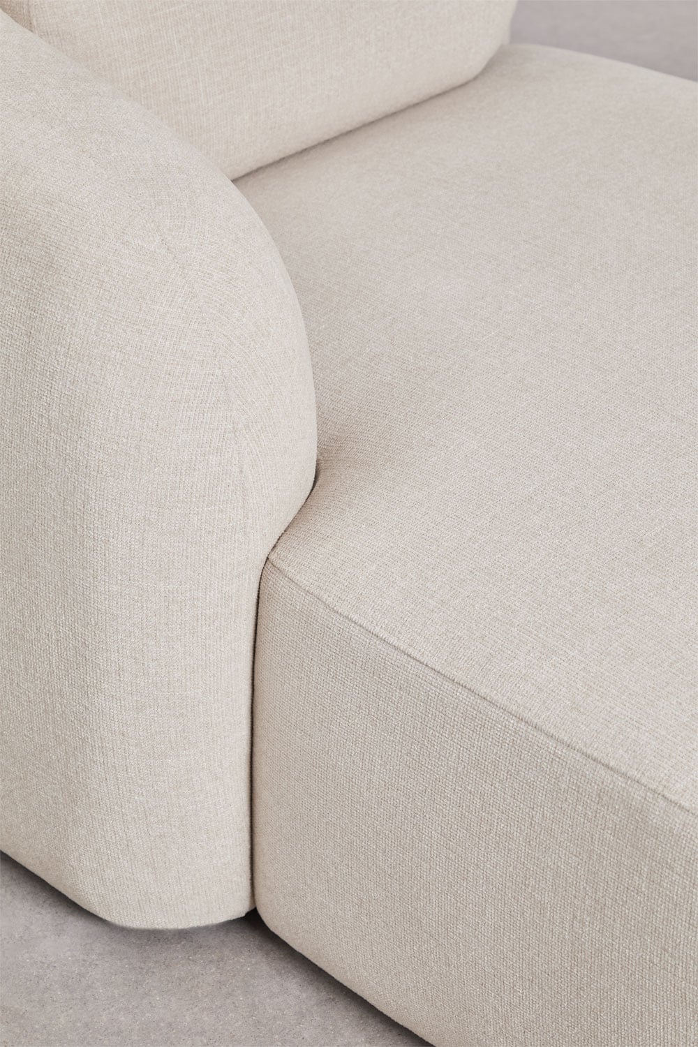 Canapé modulaire avec méridienne gauche 3 pièces en chenille Coquette