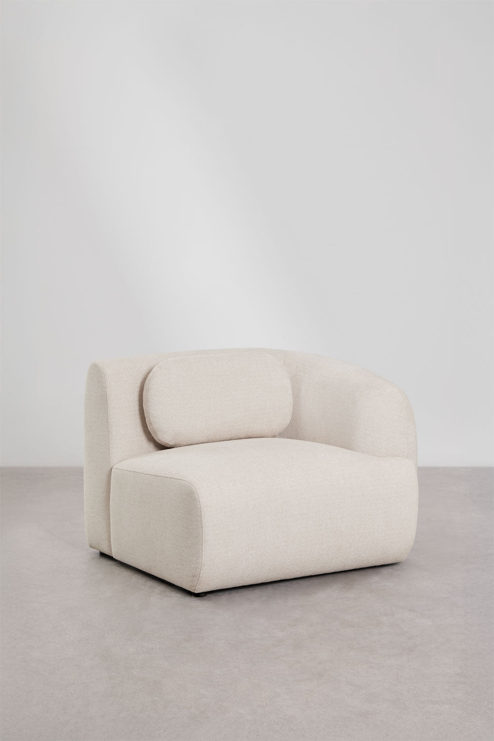 Canapé modulaire avec méridienne gauche 3 pièces en chenille Coquette
