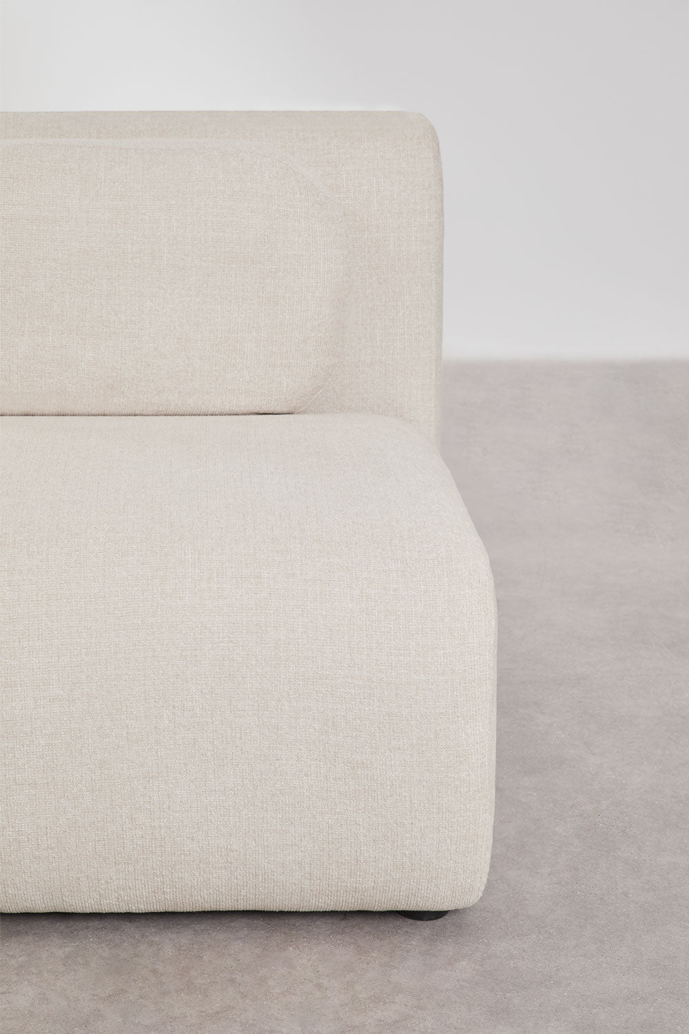 Canapé modulaire avec méridienne gauche 3 pièces en chenille Coquette