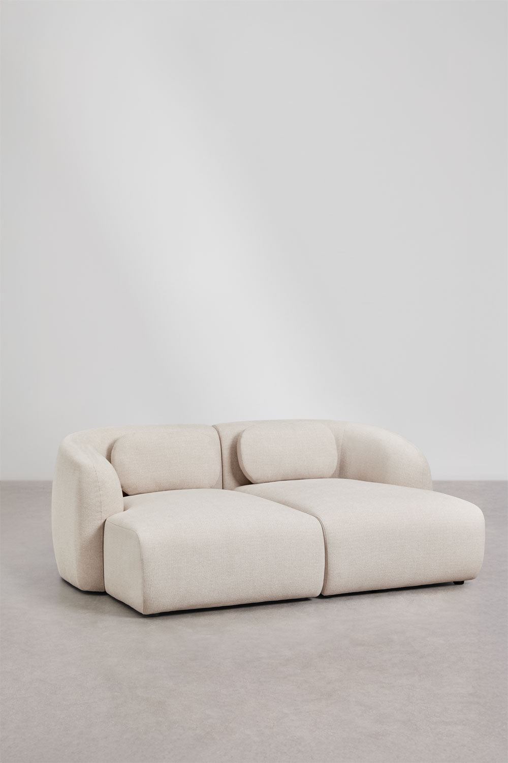 Canapé modulable 2 pièces en chenille Coquette