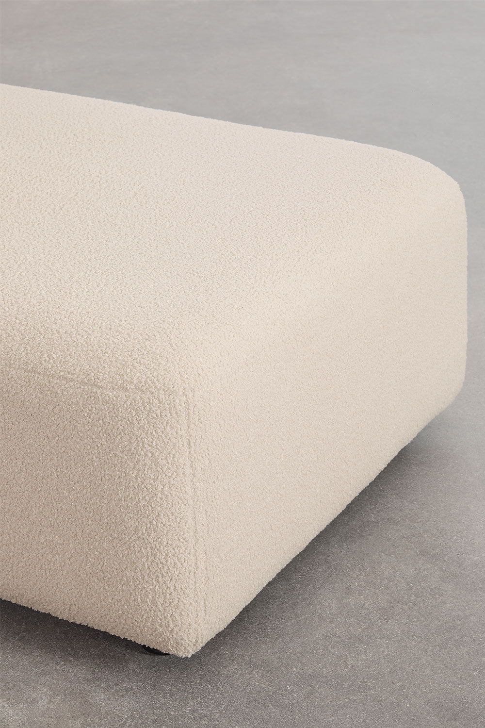 Canapé modulaire droit 4 pièces avec méridienne et pouf Fogler