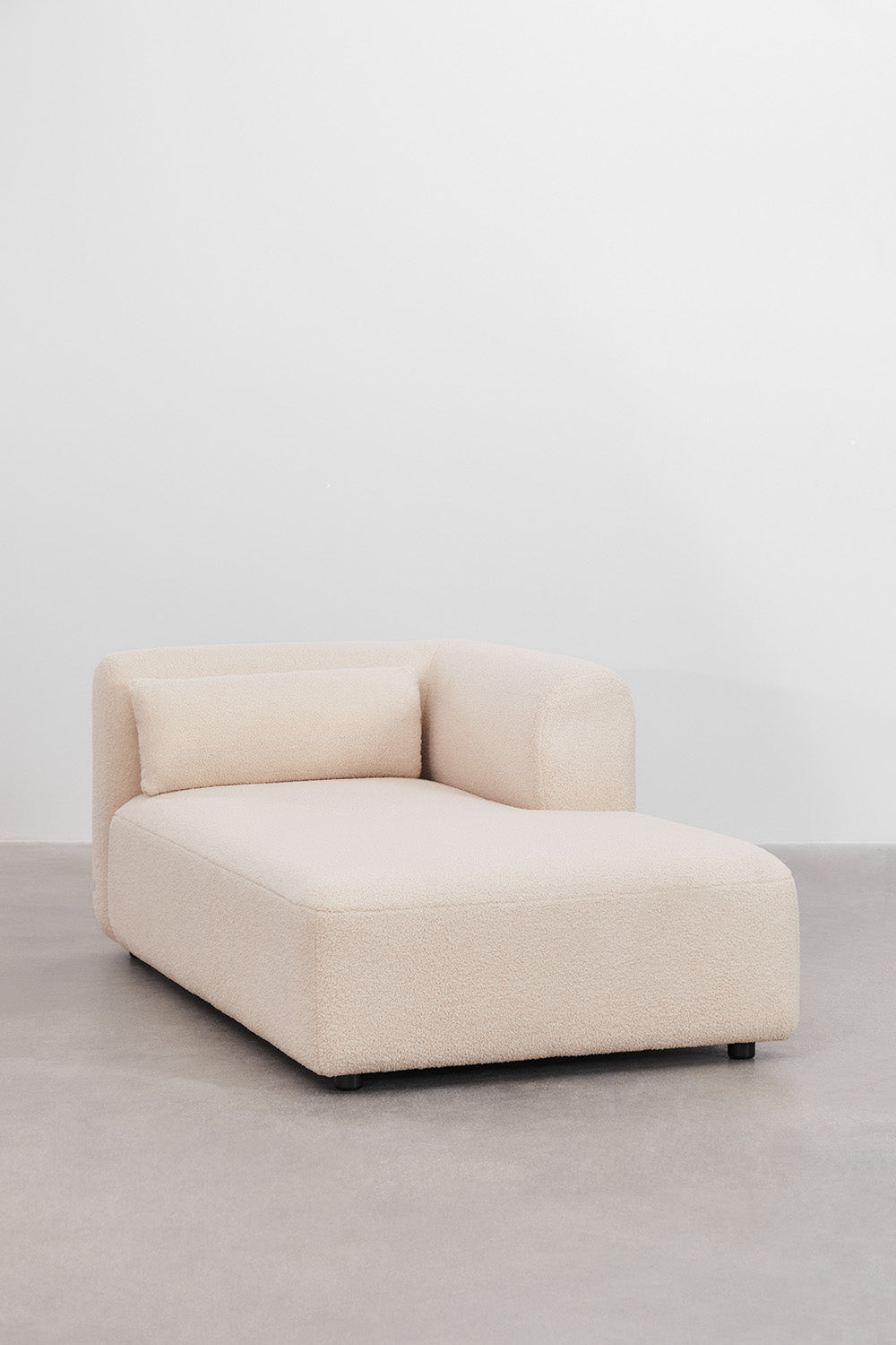 Canapé modulaire droit 4 pièces avec méridienne et pouf Fogler