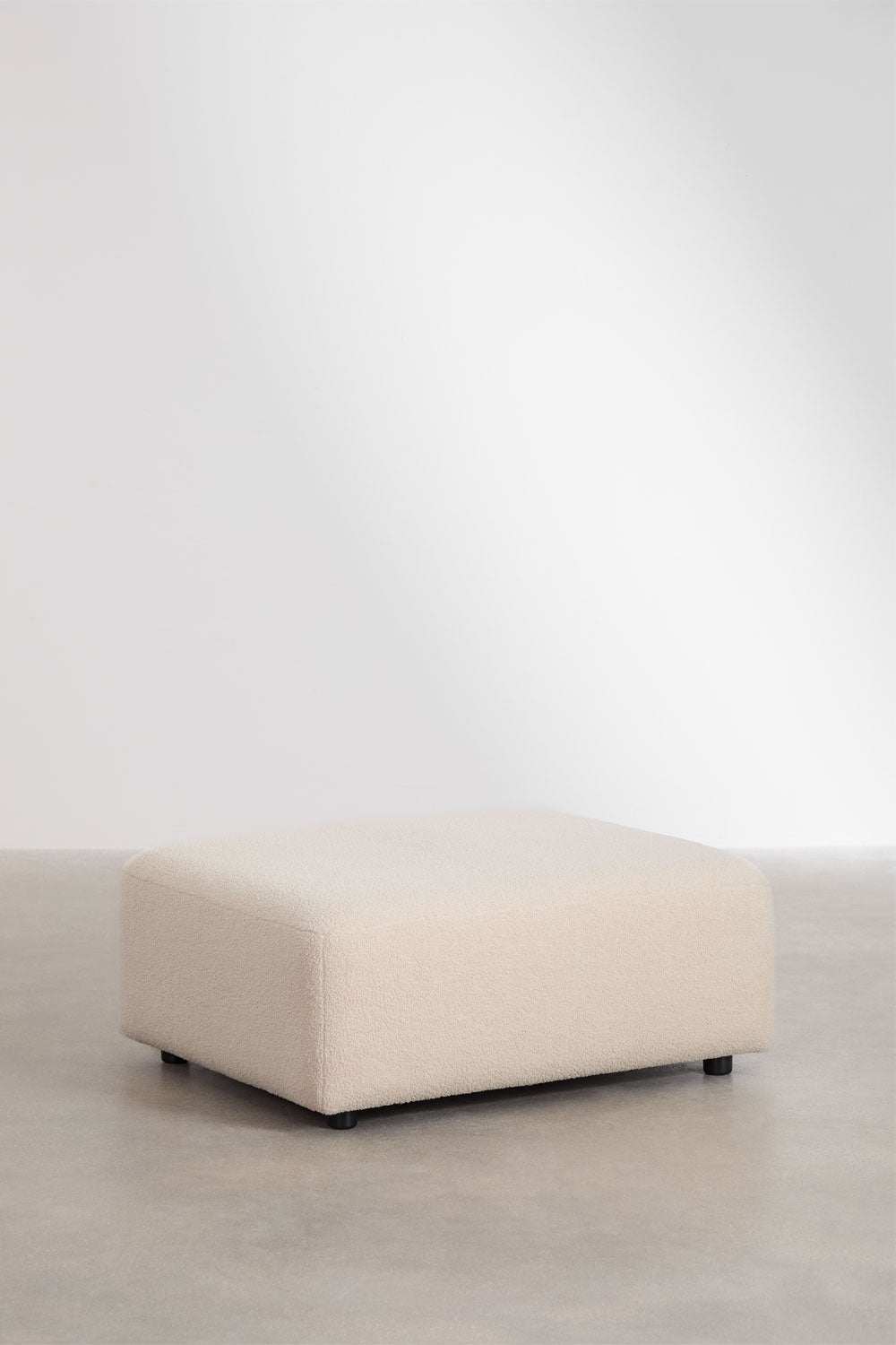 Canapé modulaire droit 4 pièces avec méridienne et pouf Fogler