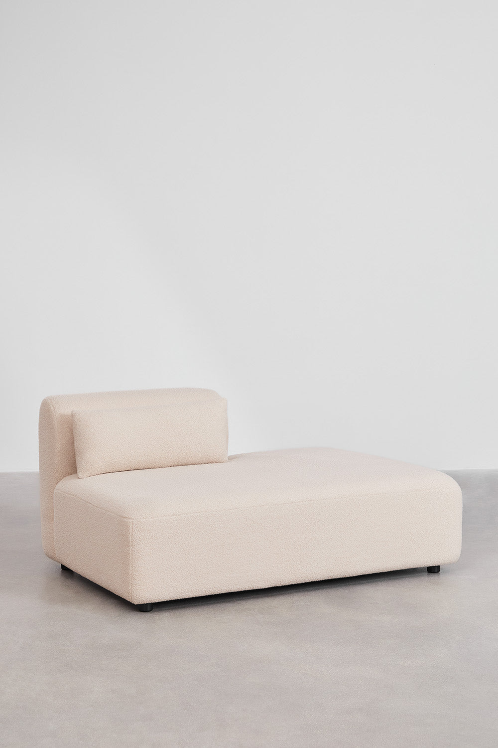 Canapé modulaire droit 4 pièces avec méridienne et pouf Fogler