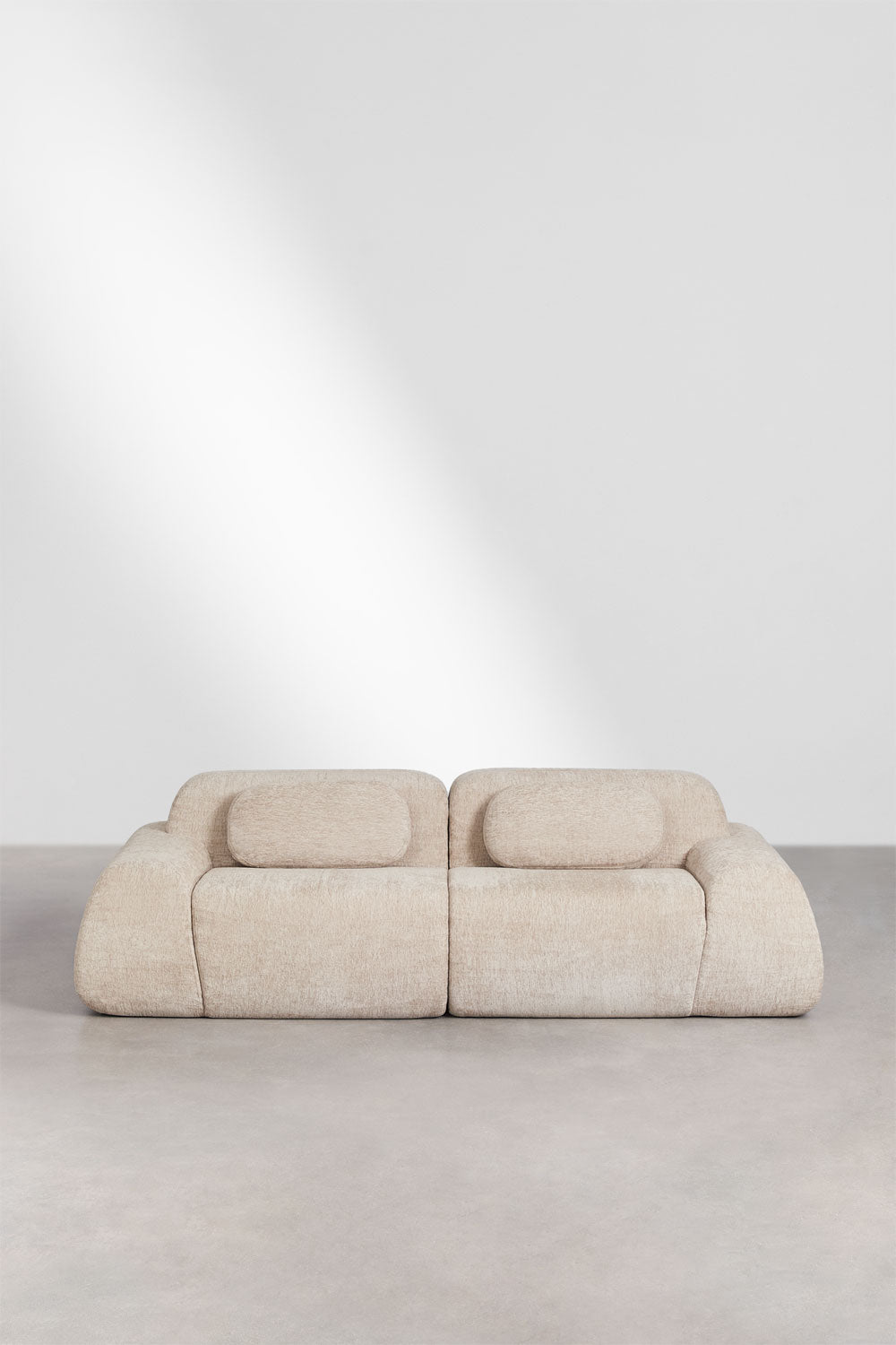Canapé modulaire 2 pièces en chenille emballé sous vide Merida