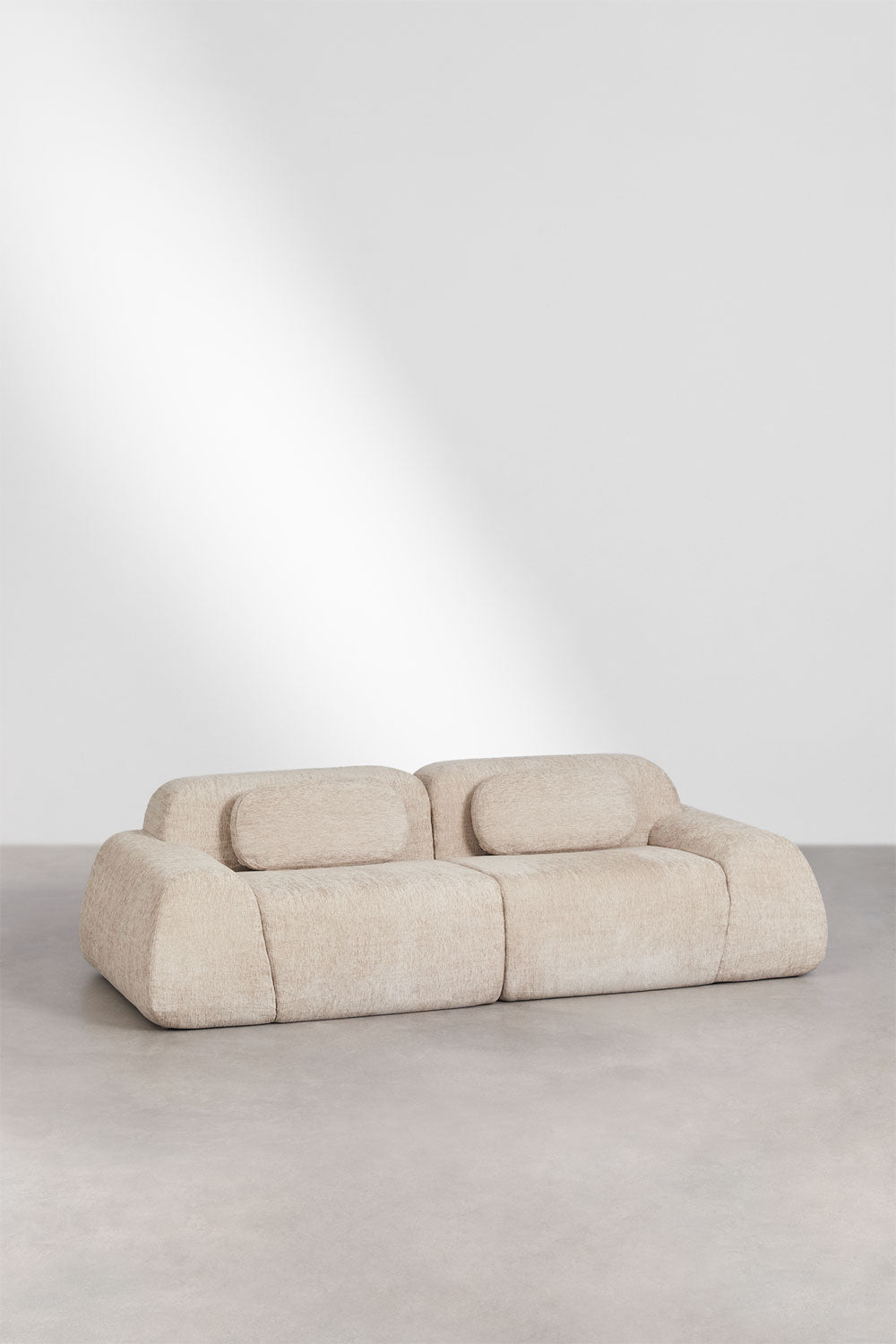 Canapé modulaire 2 pièces en chenille emballé sous vide Merida