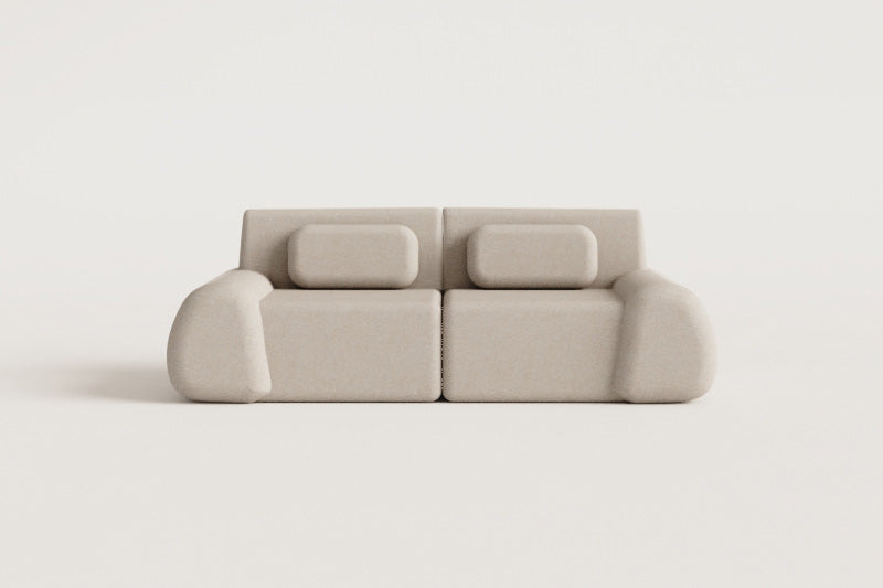Canapé modulaire 2 pièces en chenille emballé sous vide Merida