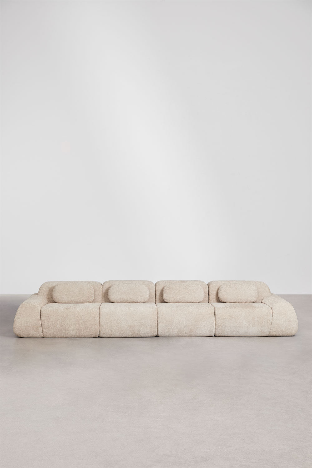 Canapé modulaire 4 pièces en chenille emballé sous vide Merida
