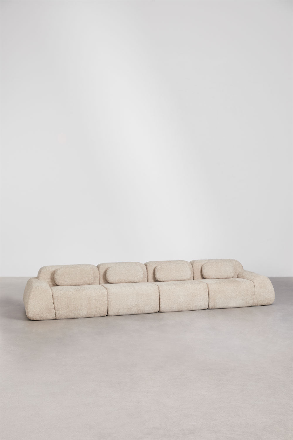 Canapé modulaire 4 pièces en chenille emballé sous vide Merida