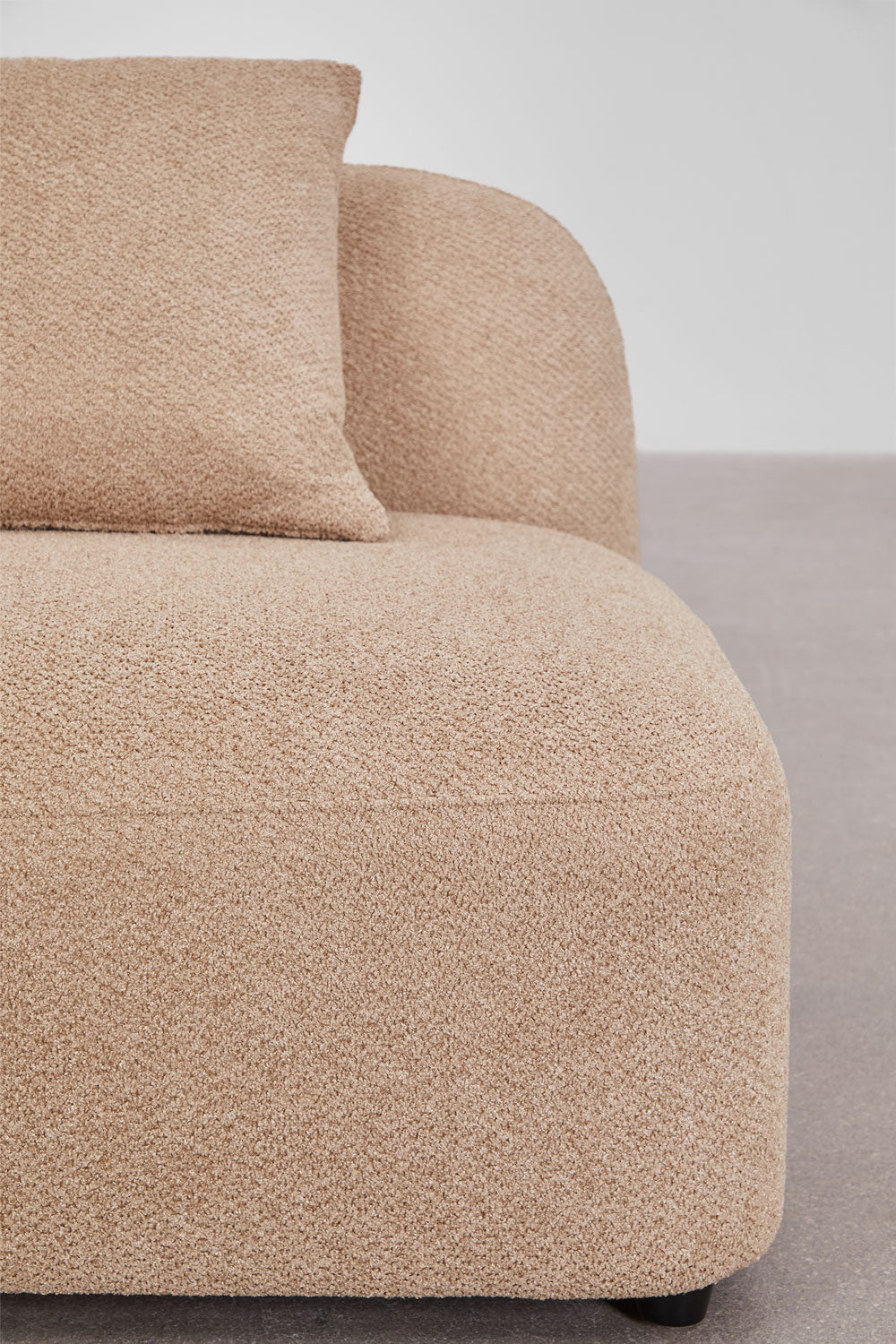 Canapé modulaire avec méridienne gauche 4 pièces en chenille Coco