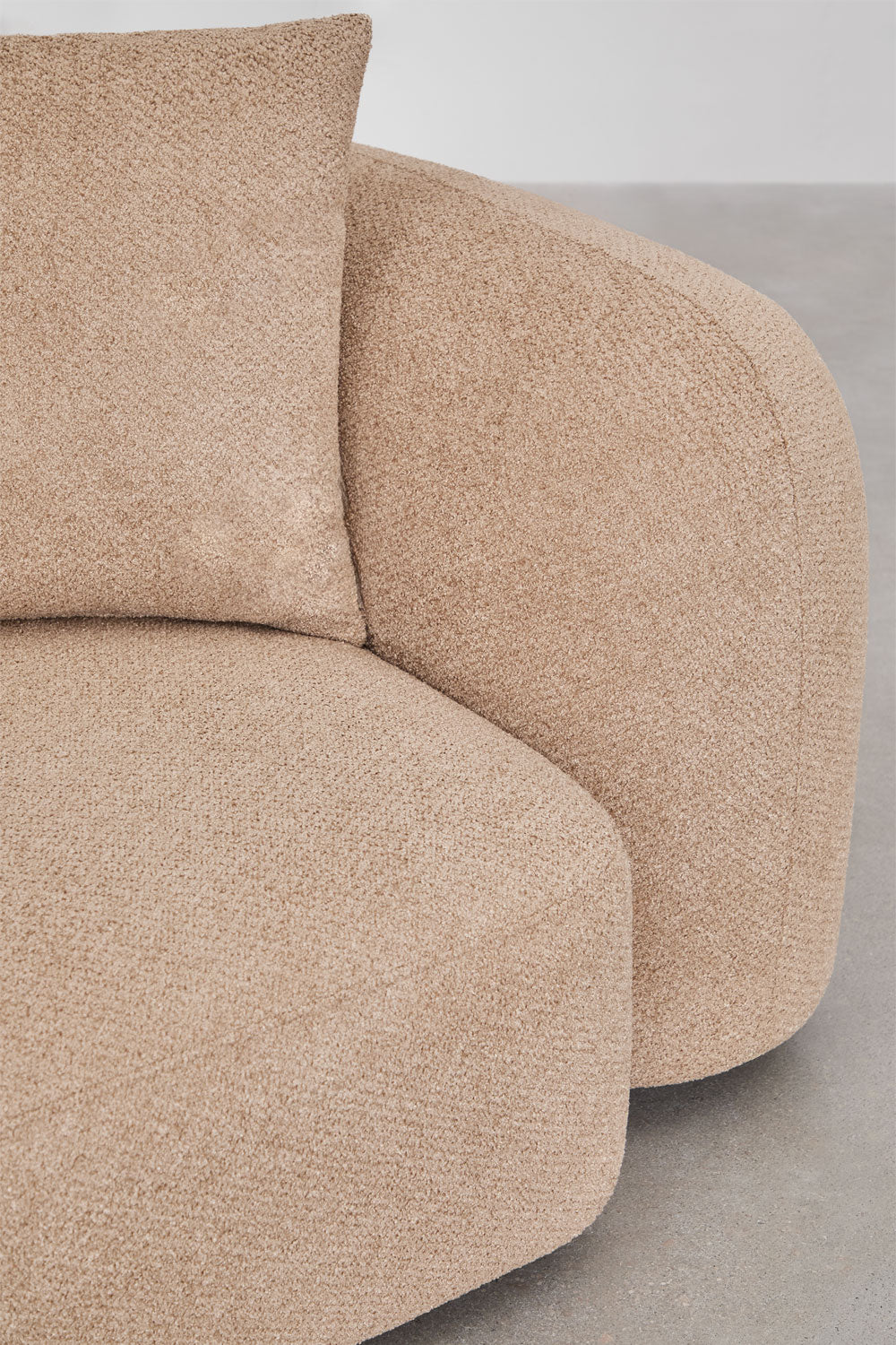 Canapé modulaire avec méridienne gauche 4 pièces en chenille Coco