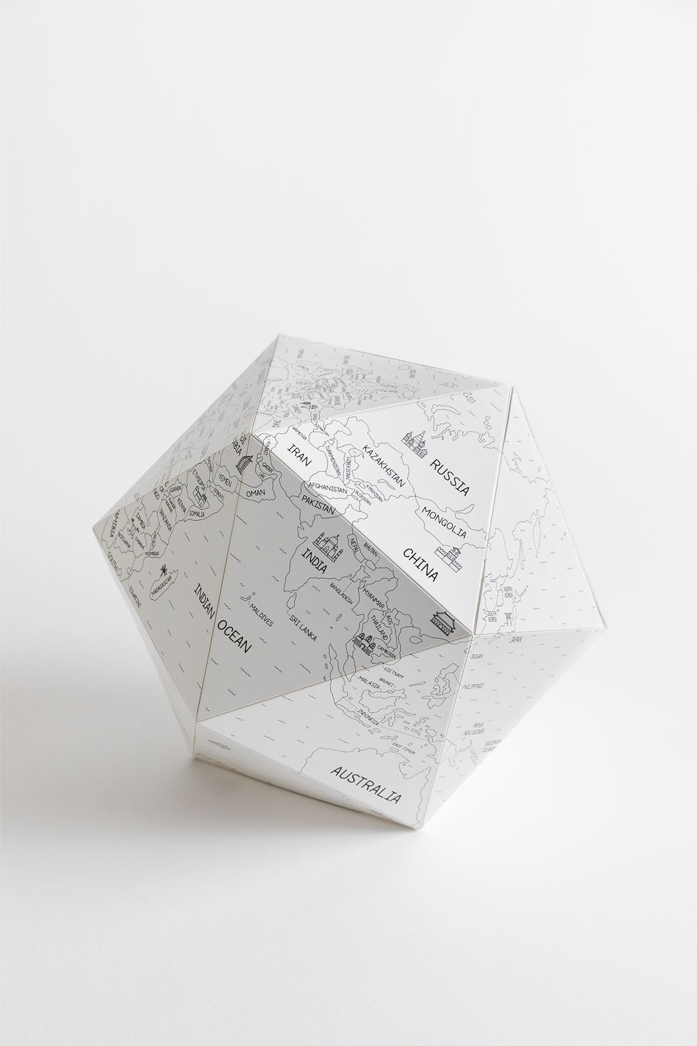Carte du monde 3D à colorier Gunter Kids