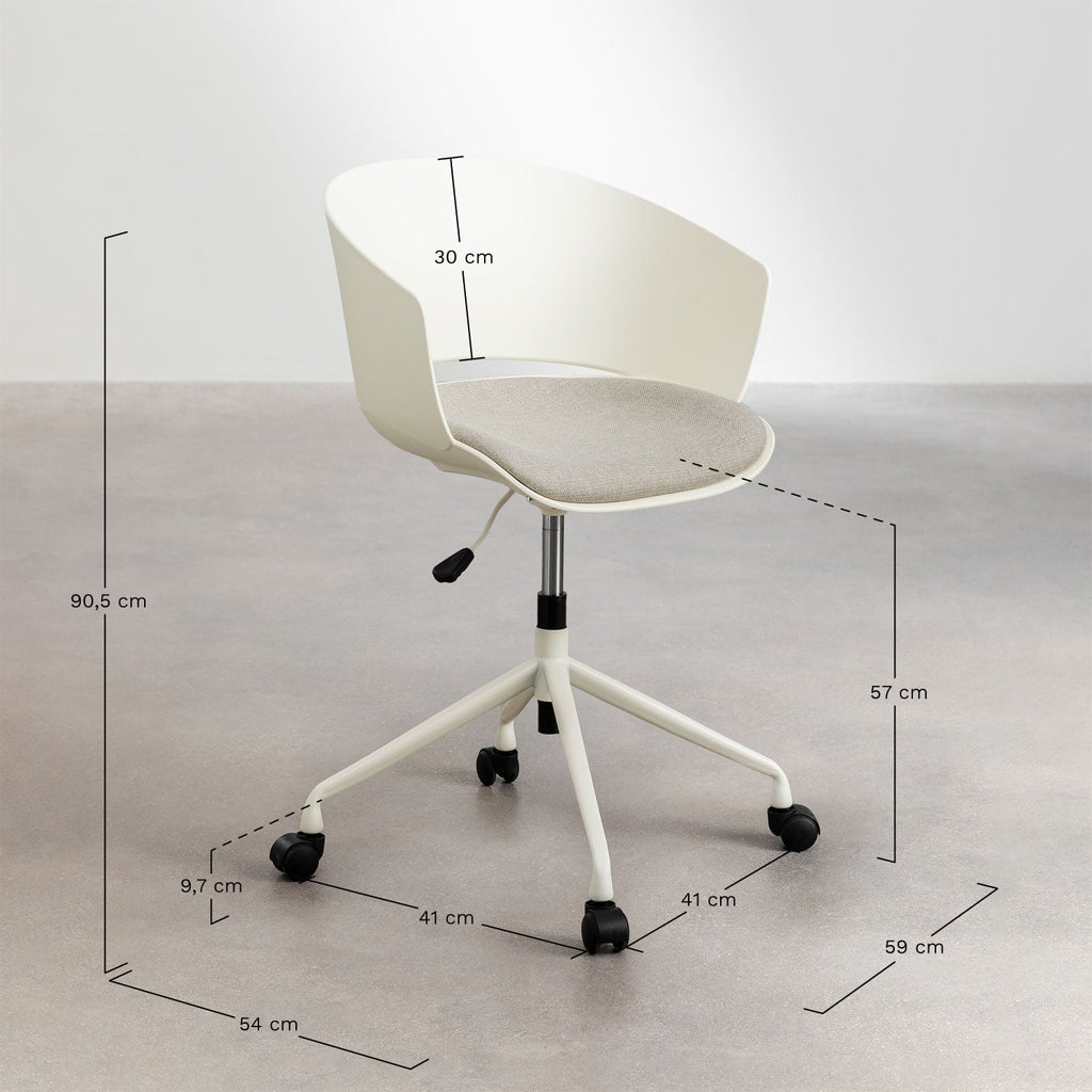 Chaise de bureau à roulettes Morgana