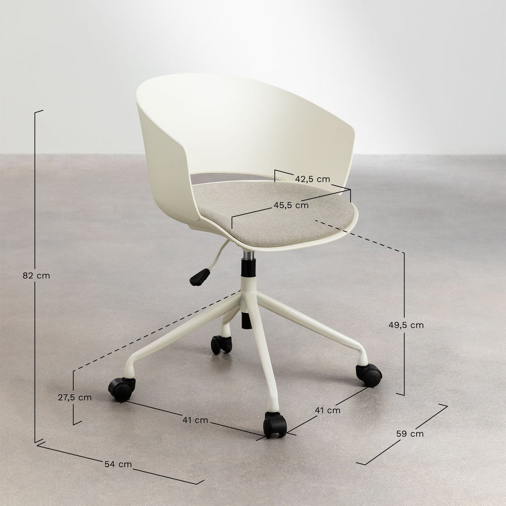 Chaise de bureau à roulettes Morgana