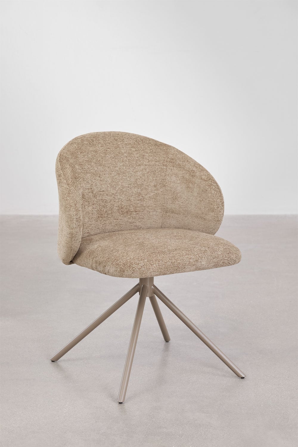 Chaise de bureau pivotante tapissée Gryon