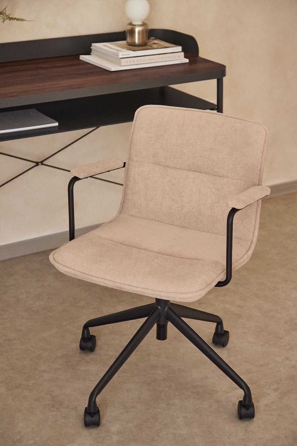 Chaise de bureau avec roulettes et accoudoirs Seifert
