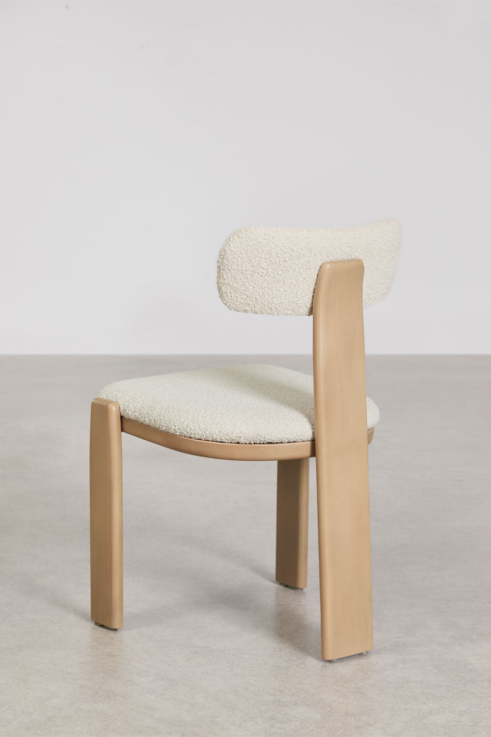 Chaise de jardin en bois d'acacia et revêtue de tissu bouclé Malta